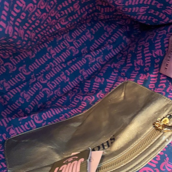 Vintage juicy couture tote bag handbag lap top bag large New with defects purple - Picture 8 of 9